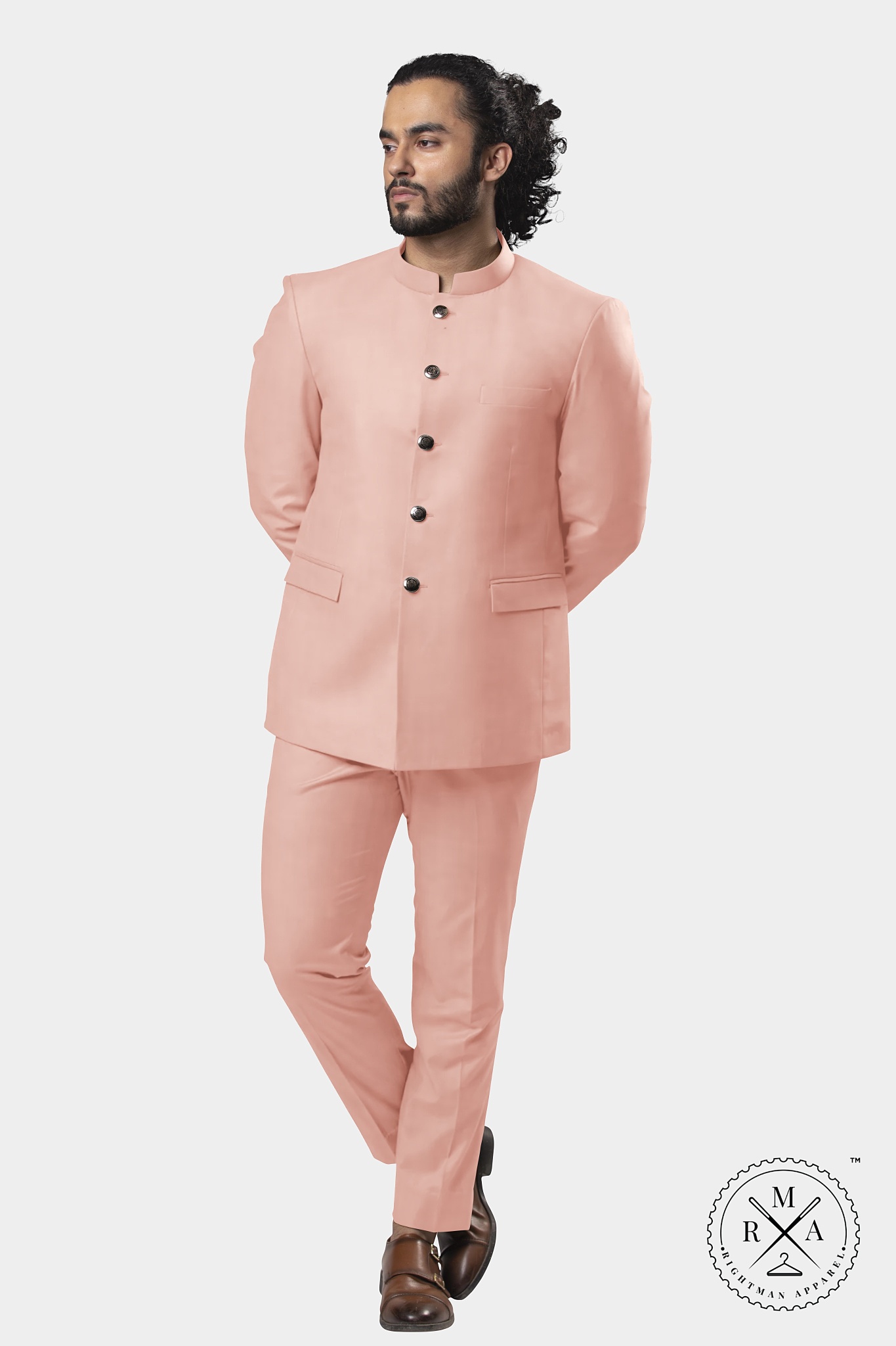 Coral Pink TR Jodhpuri Suit SU38